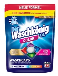 Waschkonig Color 5komorové gel-práškové kapsle 32ks x 19g