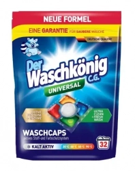 Der Waschkönig Gel-práškové kapsle 5-komorové Waschkonig Universal 32ks x 19g