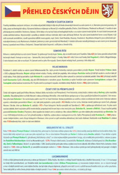 Přehled českých dějin - Pomůcka pro školáky